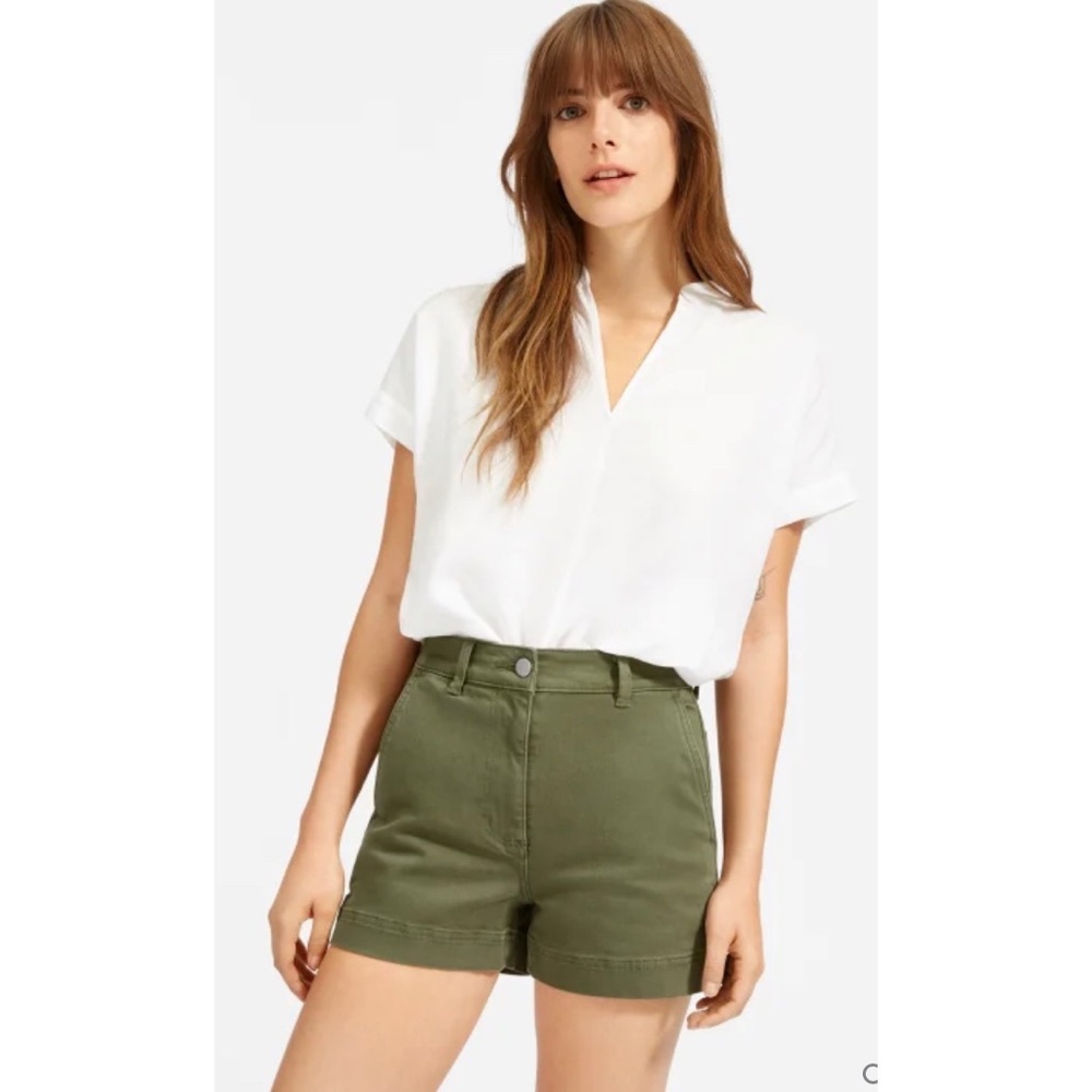 Everlane Cotton Twill Short | Green
